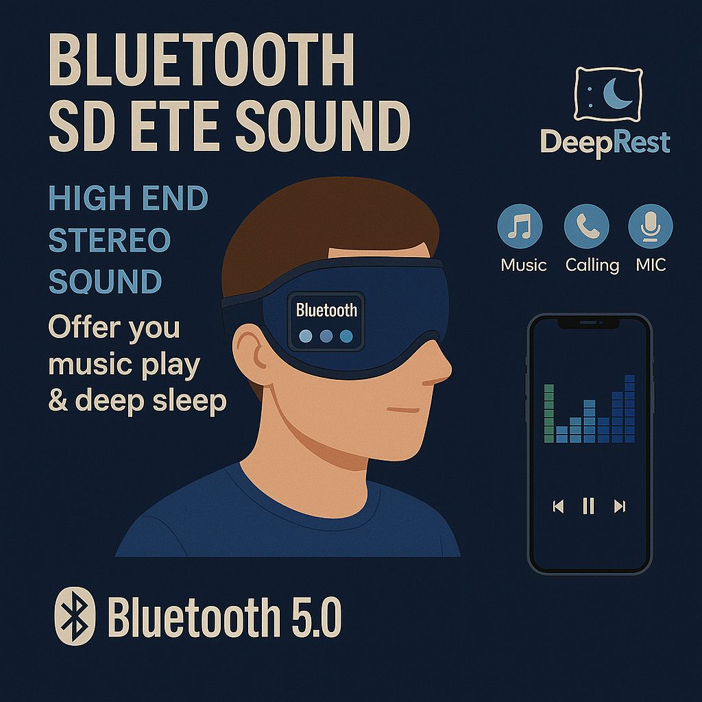 DeepRest-Wireless Call Stereo Music Blackout Sleep Eye Mask
