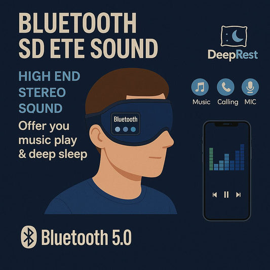 DeepRest-Wireless Call Stereo Music Blackout Sleep Eye Mask